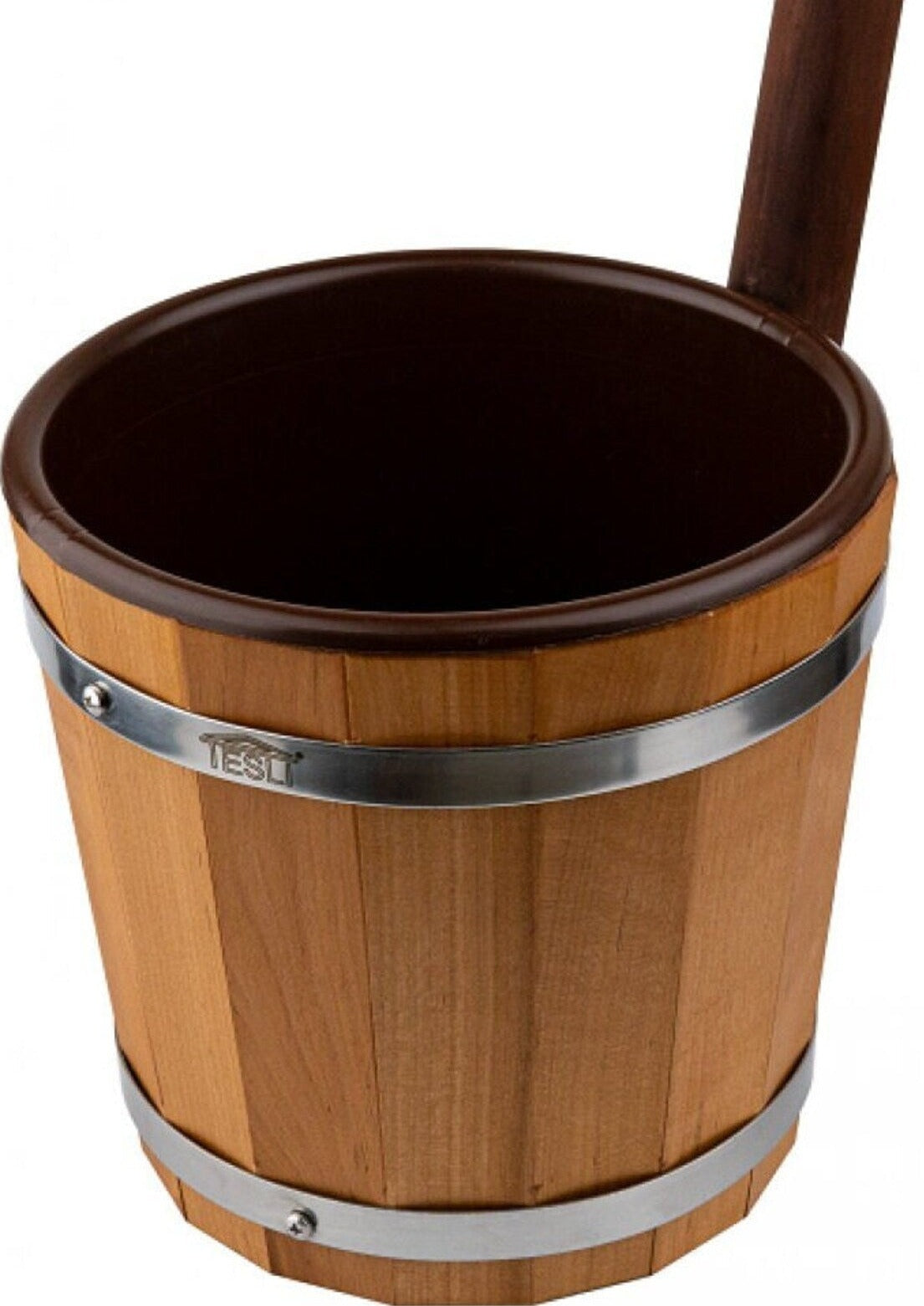 Wood Bath Bucket 5 L from thermal wood and plastics. insert