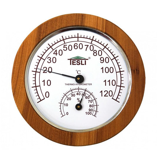 Thermohygrometer for saunas and baths Tesli large D 245 mm